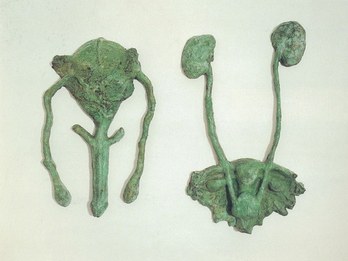 Kiki Smith Uro-Genital System Diptych Male & Female 1986 Bronze with green patina Male.jpg