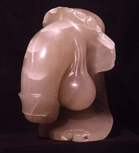 “Claro que si!” ~ Marcello Lupetti  2000, semitranslucent white Italian alabaster 11” x 10” x 97.jpg